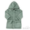 FBR305-SG: Sage Green Animal Embossed Hooded Robe (0-6 Months)